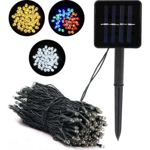 22M 200led Solar Led String Light 12M 100LED RGB Single Color Decoration Light for Christmas Garden Light Holiday Outdoor Fairy