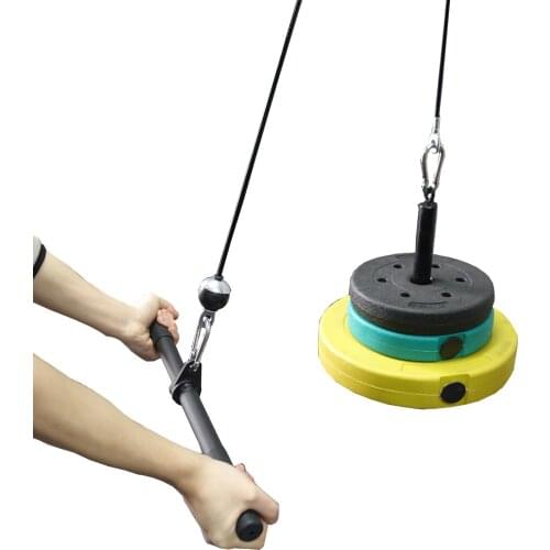 Stainless Steel Triceps Trainer Pull Down Bar Firness Supplies Tension Rod Fitness Rod Non-slipicep Bar Exercise Black 42.5CM