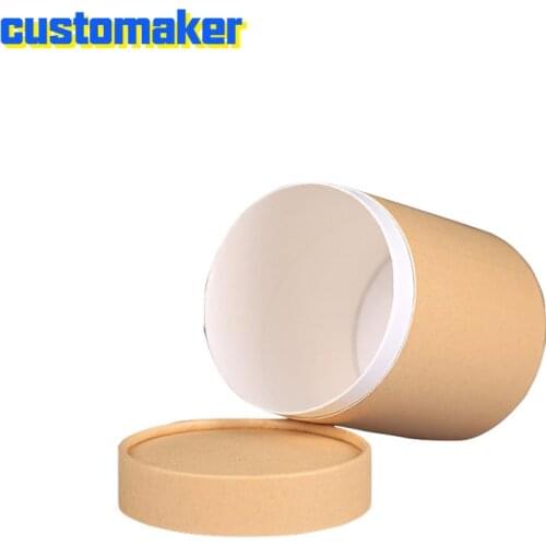 5pcs customized LOGO Kraft paper can gift can Dry fruit storage tank food packaging boxes tea tins gift jar present pot