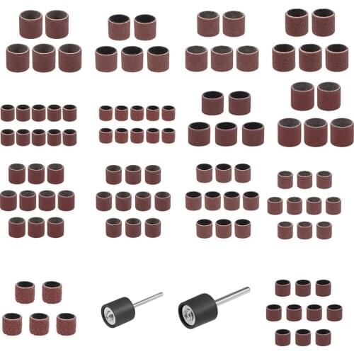 Uxcell 5Pcs Sanding Sleeves Sandpapers Band Drums for Home Improvement Art Craft Wood Metallurgy Machinery Shipbuilding