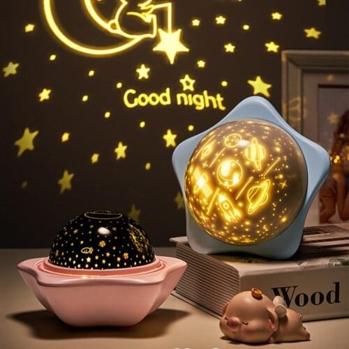 Star Projector LED Night Lights 3 Lights Color Sterrenhemel Projector Romance Rotating Projection Lamp For Kids Bedroom Decor
