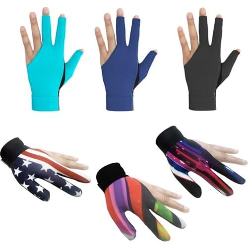 1pc Billiards Three Finger Gloves Lycra Anti Skid Snooker Glove Pool Left Hand