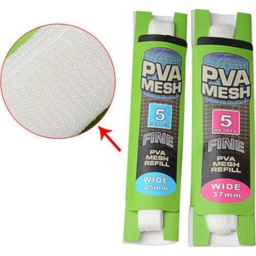 1pc Pva Mesh 5m 25mm 37mm Carp Fishing Feeder Trap Bait Bag Nets Soluble in Water to the Nest Outdoors Fishing Accessories Tools