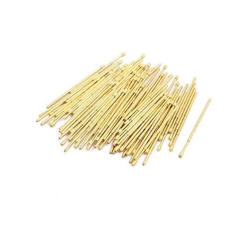 100pcs PAL75-H2 1.0mm Dia 33.3mm Length Metal Spring Pressure Test Probe Needle