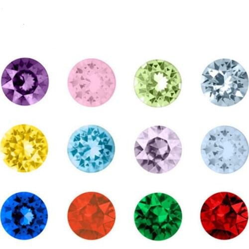 120pcs/240pcs Round Star heart Shape Beads Colorful Rhinestone Bithstone Floating Locket Charm DIY Jewelry Accessories
