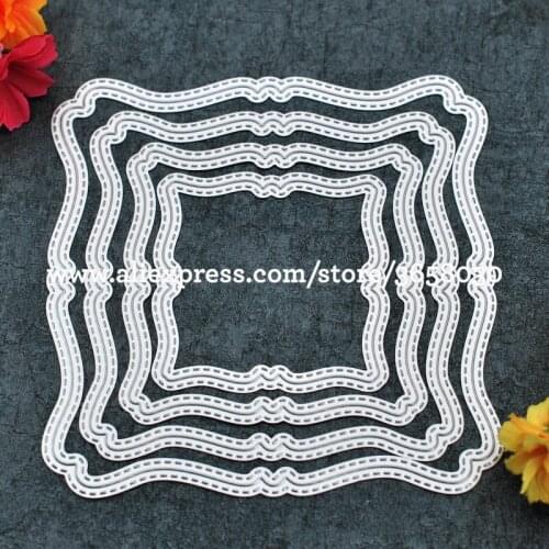4pcs Outside and Inside B Frame Metal Die cutting Dies For DIY Scrapbooking Photo Album Embossing Folder 8072656