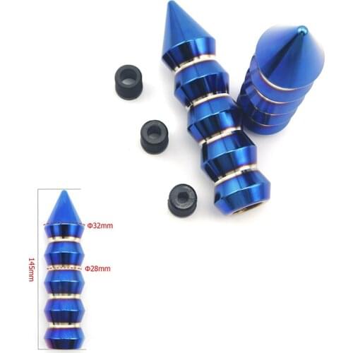 Aluminum Bullet Shape Blue Burning Gear Shift Knob For Honda Civic Spiked Spikes Manual Transmission Shift Lever Knob