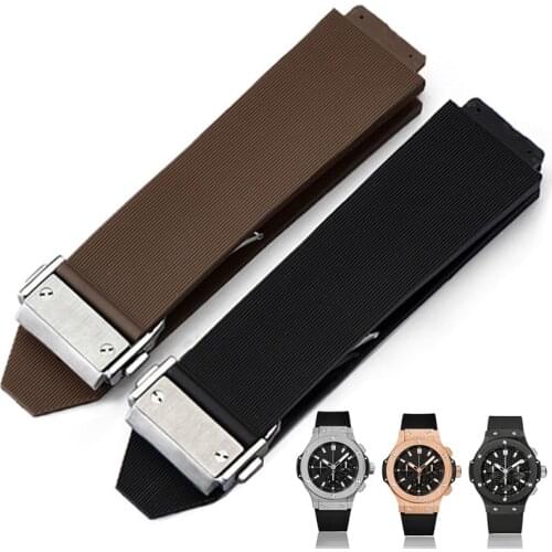 Watch Bracelet For HUBLOT BIG BANG CLASSIC FUSION Folding Buckle Silicone Rubber Watch Strap Watch Accessories Watch Band Chain