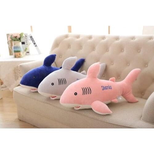 One piece middle cute plush shark toy soft shark pillow doll gift about 70cm 2577