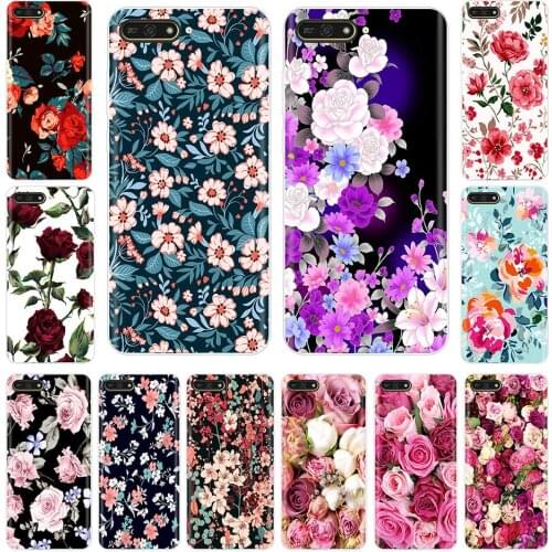 For Huawei Y6 2018 Case 5.7" inch ATU-L21 Soft Silicone TPU Phone Flowers Back cover 360 Protective For Huawei Y6 Prime 2018 Y 6
