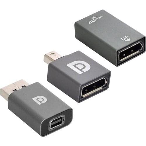 CY 3pcs/set Mini DisplayPort 1.2 4K 60hz to DP Adapter Male Female Ultra-HD UHD for Video PC Laptop TV