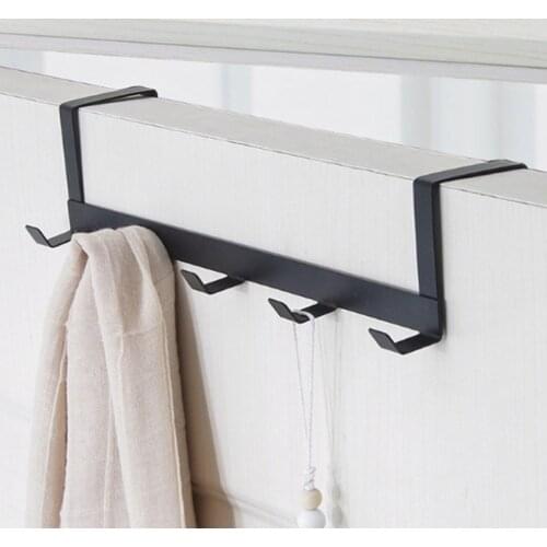 Door Hanger Clothes Storage Rack Kitchen Cabinet Hanger Bathroom Dress Bag Towel Hook Organizer 5-Hook Hanging Rack Holder #40