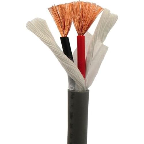 Stage Speaker Cable for Sound Engineering 2 core 0.75,1,1.5,2,2.5,4mm² High Fidelity Sound Quality Gray Loudspeaker Wire