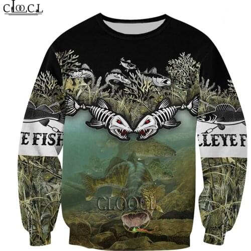 HX Cool Walleye Fishing 3D Print Men Women Hoodie Clothes Unisex Sweatshirt Zip Pullover Casual Jacket Tracksuit Drop Shipping