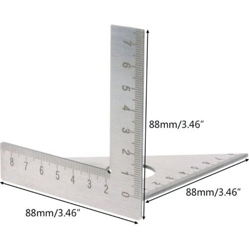 Multi-Purpose Stainless Steel Woodworking Woodworking Ruler Square T Tri Protractor 3D X/Y/Z Axis direction Angle Measuring Tool
