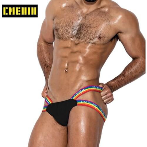 2021 New Gay Men Sexy Underwear Thong Men Jockstrap Solid Mens lingerie Mens Thongs And G strings Top OR505