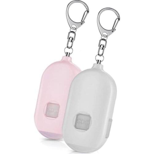 2 Pcs Personal Keychain Alarm Siren -130 DB Loud Siren Song with LED Light Emergency Safety Alarm for Woman,Girls,Kids