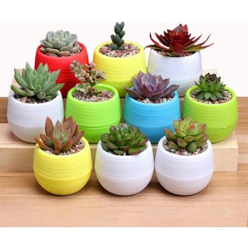 Egg Shape Plastic Flower Pot Planters Drainage Hole Succulent Plants Planter Pot Holder Flower Pot Container Garden Flowerpot