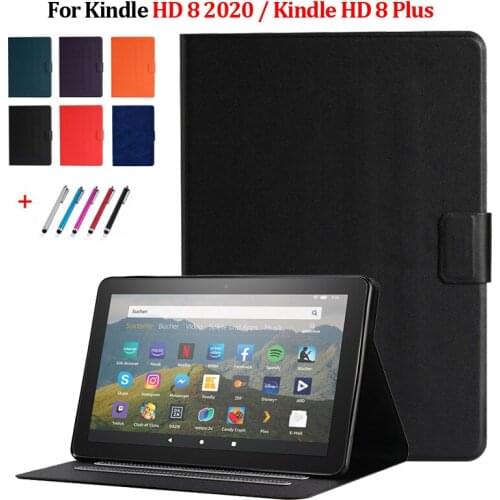 Slim Cover For Amazon Fire HD 8 2020 Case Leather Wallet Protective Cover For Fire HD 8 Plus 2020 Case Shell