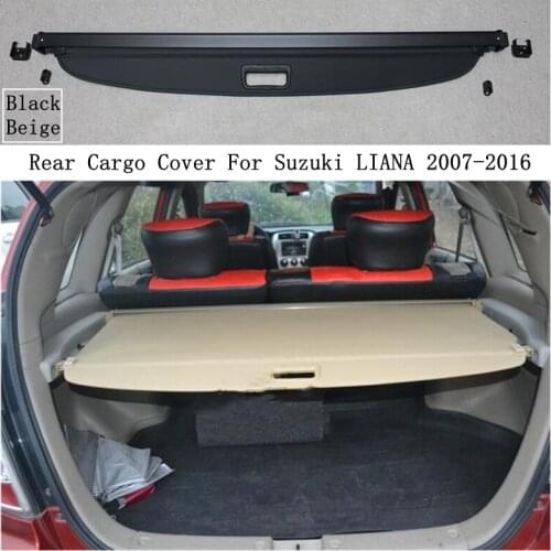 Rear Cargo Cover For Suzuki LIANA 2007-2016 Privacy Trunk Screen Security Shield Shade Black Beige High Quality Auto Accessories