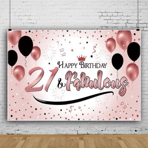 Wonderful 21-year-old Life Backdrops Artistic Photos Background Decorations for Girls Birthday Party Photography Props