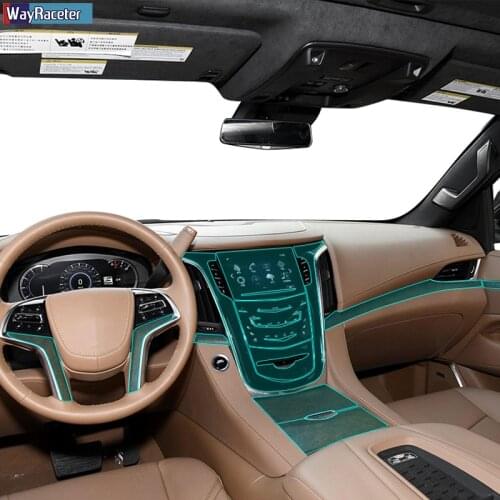 Car Interior Central Console Gear Screen Dashboard TPU Sticker Protective Film For Cadillac Escalade 2015-2020 Accessories