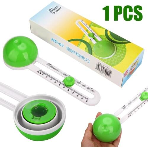 1pc Circular Paper Cutter Scissors Round Cutter Cut Paste Circle Paper Craft Round Cutting Knife Model Patchwork Compass Cutter