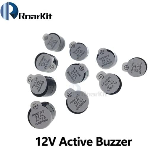 10pcs 12v Active Buzzer Magnetic Long Continous Beep Tone Alarm Ringer 12mm MINI Active Piezo Buzzers Fit For Arduino Diy Kit