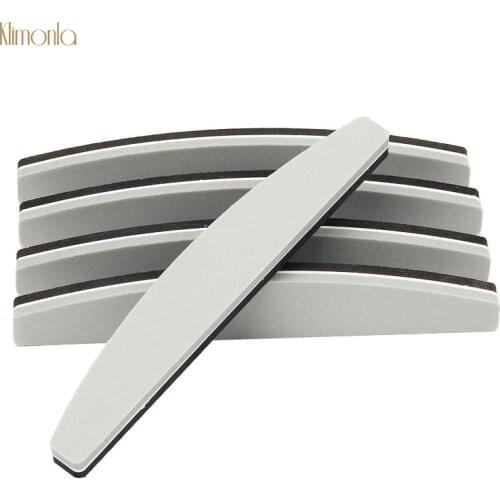 10pcs/lot 180/240 Grits Nail Sanding Buffing Block Files Half Moon Sponge Nail Polish Strips Pedicure Manicure Nail Salon Tools