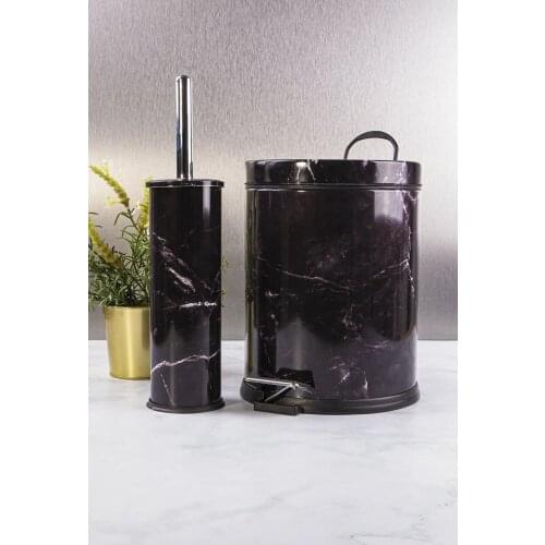 2 Liter Metal 5 Liter Bathroom Set Marble Patterned