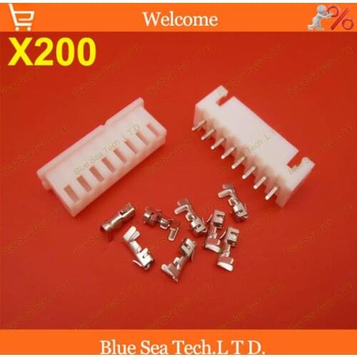 200 sets 8 Pin XH 180 angle Pin Connector 2.54mm XH-8P Kits for PCB/Automotive/electronic circuit ect.Free Shipping