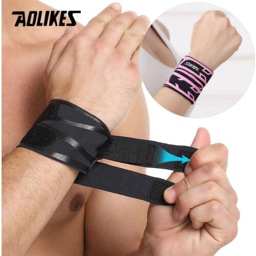 AOLIKES 1PCS Thin Gym Wrist Wraps Wristband Bandage for Basketball badminton tennis Equipment Hand wrist Support Carpal Tunnel