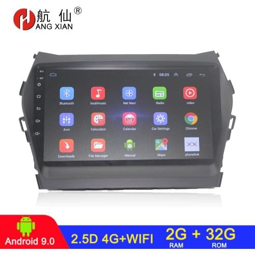 Android 9.0 2 din car radio car stereo For Hyundai IX45 SANTA FE 2013 autoradio car audio 2G+32G 4G internet автомагнитола