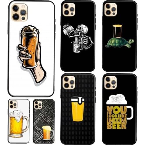 Beer Cup Soft TPU Case For iPhone 12 Mini 11 Pro Max 6S 7 8 Plus X XR XS Max SE 2020 Case Cover