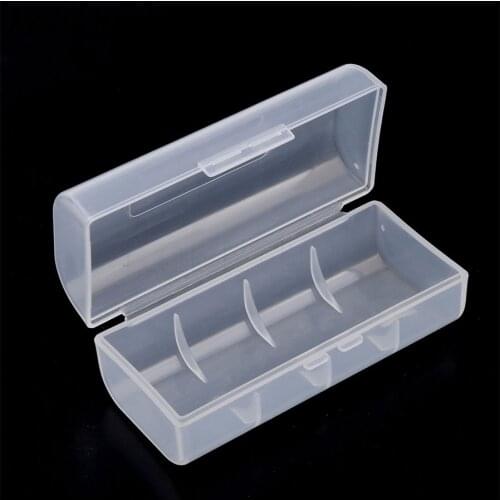 Kebidumei kebidumei 1pcs Hard Plastic Case Holder Transparent Clear Storage Box For 1 X 26650 Rechargeable Battery Storage case