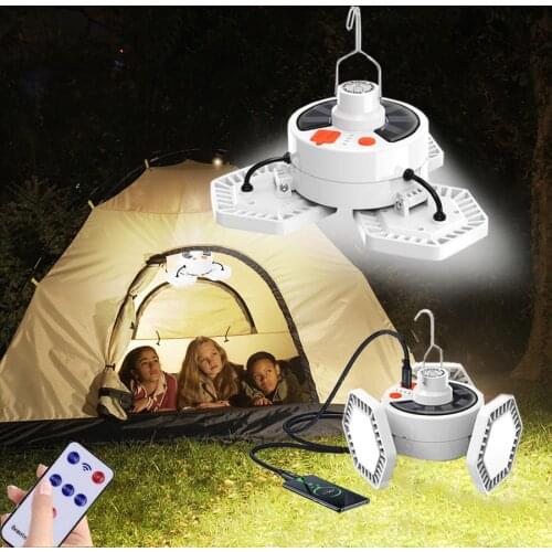 Camping Lantern Portable Light Camping Light Tent Lantern Solar Rechargeable Power Bank Lantern Camping Flashlight