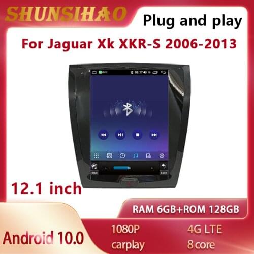 Ouchuangbo tesla Style for Jaguar Xk XKR-S 2006-2013 car multimedia radio GPS navi CarPlay autoradio 128GB Android 10