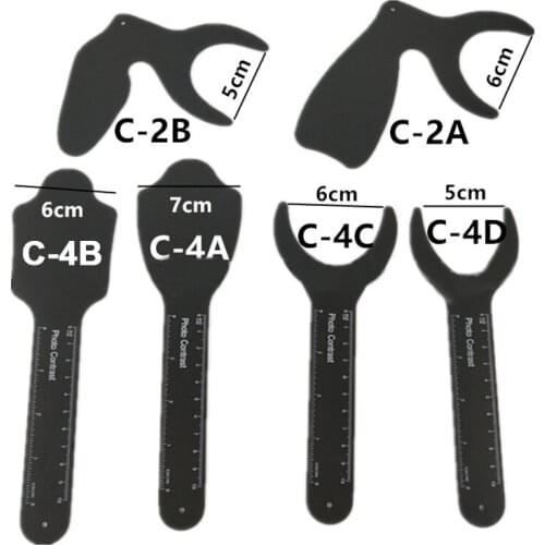 Dentist Tools1PCS Dental clinic Black Background Photo Image Contrast Board Oral Cheek Plate With Scale Mark Autoclavable