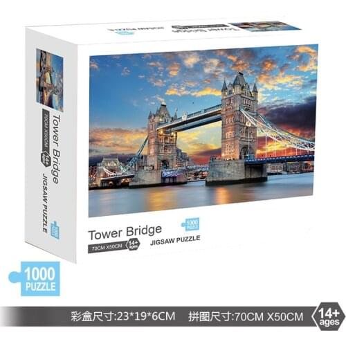 Jigsaw 1000 Pieces Puzzle Game Paper Quality Assembling Puzzles for Adults Reduced Pressure Toys Kids Children Educational Toy