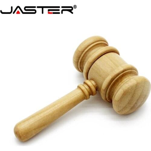 JASTER Wooden usb flash drive gavel Hammer model 4gb 16gb 32gb 64gb memory usb stick pen drive maple wood pendrive free shipping
