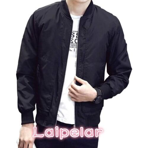 New Arrival Spring Autumn Mens Jackets Solid Fashion Coats Male Casual Slim Stand Collar Bomber Jacket Men Overcoat 4XL