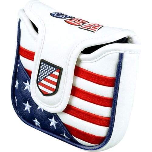 Square Golf Putter Covers US Flag SKU Golf Headcover Synthetic Leather Multi Style Color Club Head Protector Drop Ship