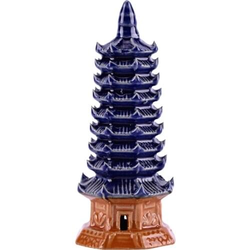 Mini pagoda bonsai decoration Household adornment handicraft furnishing Micro landscape Garden Decoration Ceramic tower
