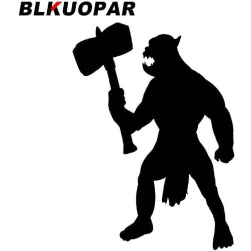 BLKUOPAR for Orc Pattern Silhouette Car Stickers Simple Scratch-Proof Decals Sunscreen Die Cut Trunk Surfboard Decals Car Label