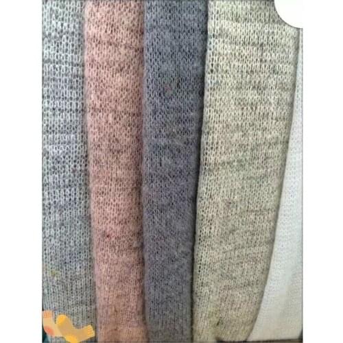 New Knitted Fabrics, soft and stretchy scarf sweater Fuzzy Fleece Fabrics, width 170 cm