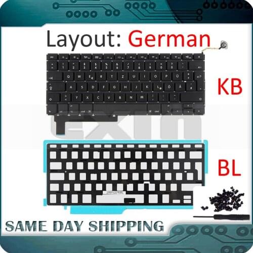 NEW for Apple Macbook Pro 15'' A1286 German Germany Deutsch QWERTZ Keyboard+Backlight Backlit+Screws 2009 2010 2011 2012 Year