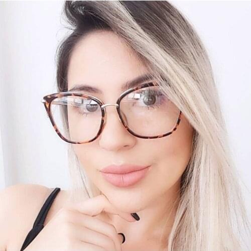 Cat Eye Anti-blue light Square Glasses Frames Men Women Optical Fashion Computer eyeGlasses 50120
