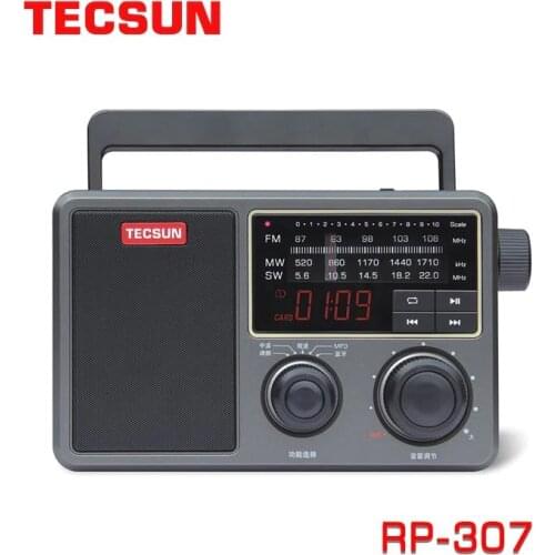 Original Tecsun RP307 WAV APE FLAC Bluetooth Speaker Portable FM SW MW Radio USB TF SD card MP3 Player Radio