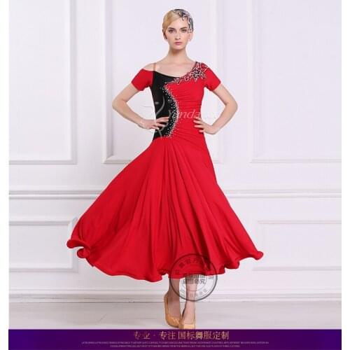 Lady Customized Dancing Dress Girls Dance Moden Dance Costumes Womens Uniforms Female Standard Flamenco Stage Dresses D-0413