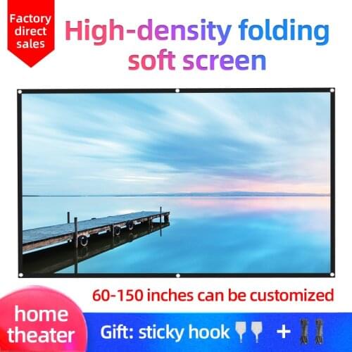 LEJIADA 16:9 Hight-density Portable Folding Sotf Screen Home Outdoor KTV office 3d HD projector screen projection screen